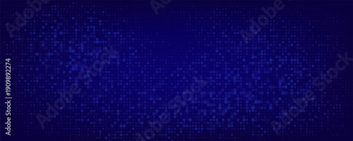 Abstract Digital Technology Futuristic Background. Square Pixels Halftone Pattern Tech Mosaic. Technology or Science Research Presentation Backdrop. eps10