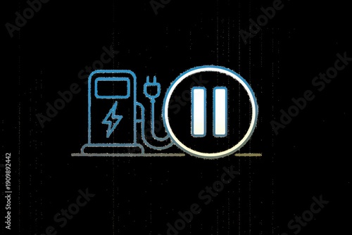 Electric fuel station symbolizing the future of sustainable energy transition and e mobility showcasing high tech charging infrastructure and connectivity in a modern era