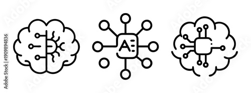 Artificial intelligence ai neural network brain technology machine learning deep learning concept