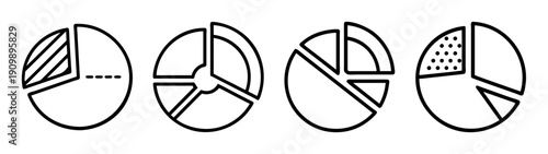 Pie chart data visualization infographic business diagram presentation infographic design vector illustration