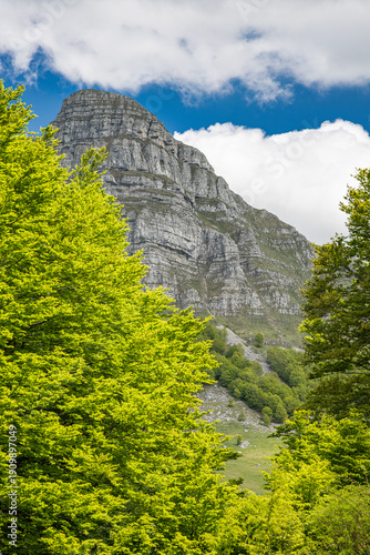 Rugged mountains in Sutjeska National Park.