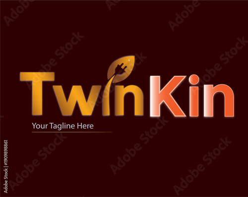 Twin Kin logo showroom vector design. company logo, creative design.
