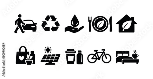 Fitness and gym flat icon set. exercise, health, workout icons flat collection