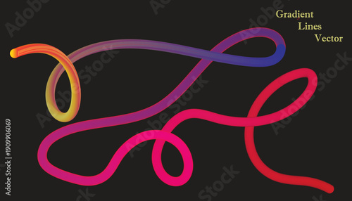Vibrant multicolored squiggles on black background
