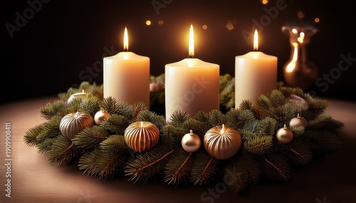 Wallpaper Mural advent wreath with candles on the third sunday in advent Torontodigital.ca