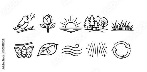 Travel and tourism flat icon set. vacation, adventure, planning icons collection.