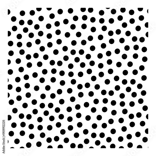 Tableau sur toile Big black round spots scattered