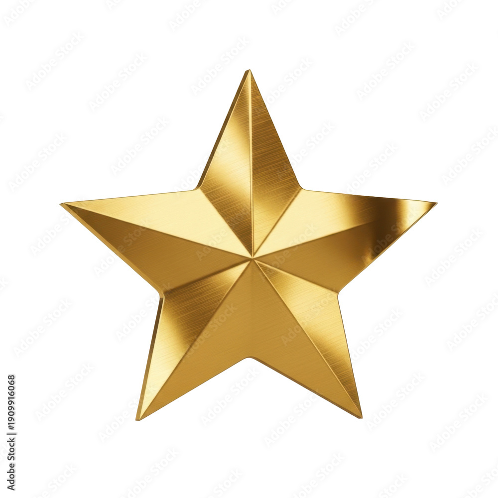 Fototapeta premium Golden Star Shining Brightly