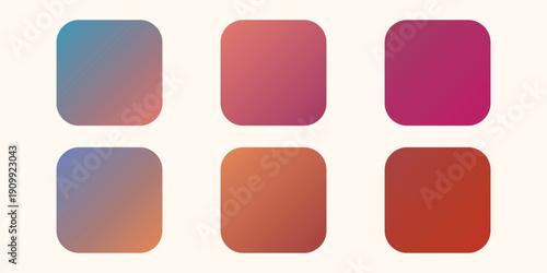 Gradient collection, shiny rainbow hologram. Holographic foil texture, blue, pink, green. yellow gradation. Catalog of samples palettes in RGB HEX. Vector set for frame, border, other design.