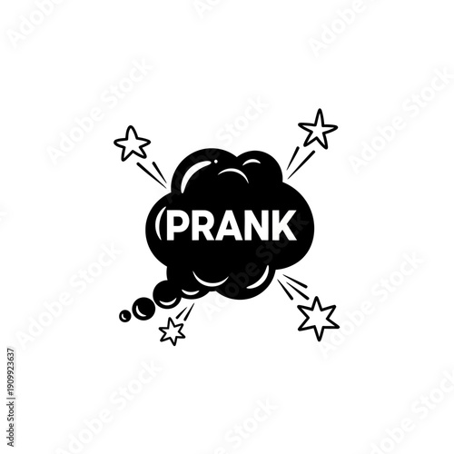 Prank Speech Bubble Comic Explosion Expression isolated white background