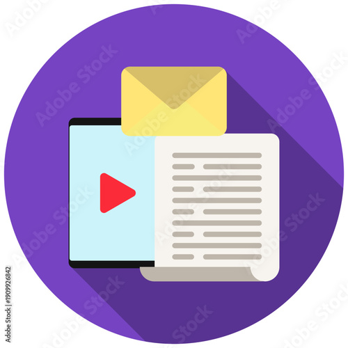 Brand Identity Rounded Flat Color Icon, Mini Illustration For Modern Concept, Ui, Ux Web And App Development. Related To Seo And Online Marketing.