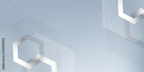 Modern medical or health care scientific abstract background with hexagons. Geometric stripe line art design for poster, brochure, cover, banner, header, website, presentation template