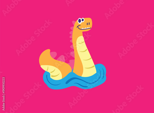 dinosaur illustration with japanese style for kaijune event