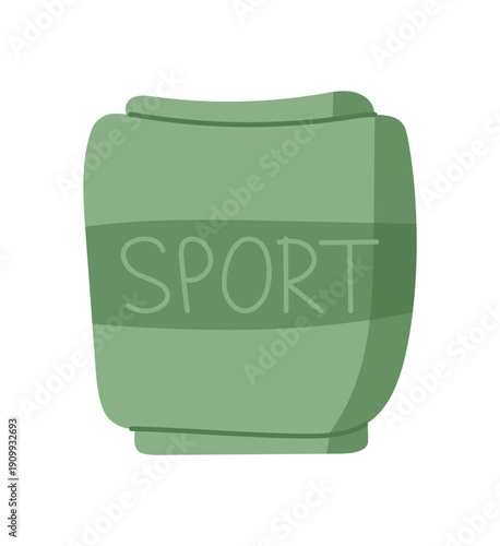 Flat icon of sport equipment. Minimal fitness gear for workout and exercise. Gym weight accessory for training legs and strength, perfect healthy lifestyle themes.