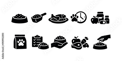 Business and finance icon set. corporate, banking, money line art icons collection