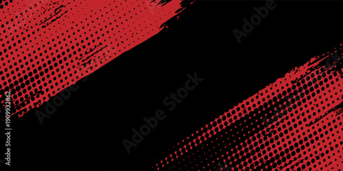 Red halftone dots blue color pattern. illustration eps 10.