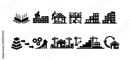 Communication, messaging filled icon set. chat, email, phone filled icons collection