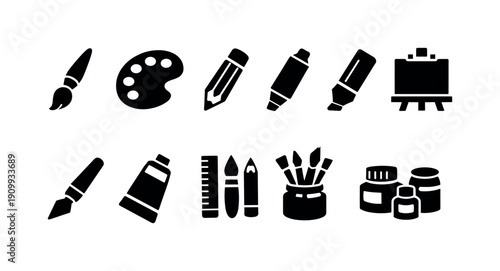 Summer festival flat icon set. music, food, games, and celebration icons flat collection.