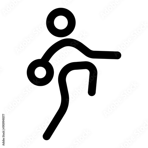 A line style icon showing a character doing basketball dunk