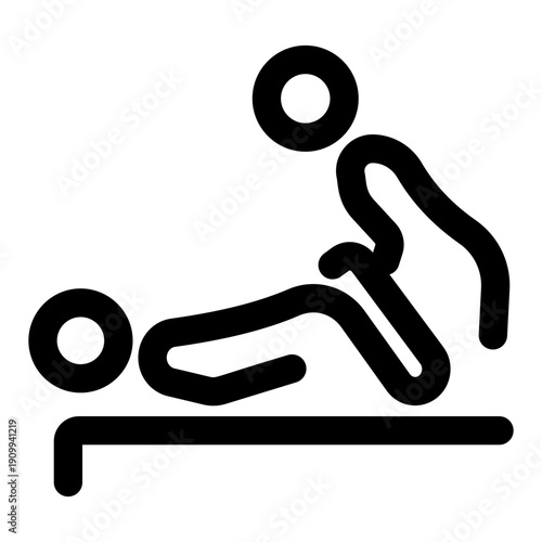 An outline style icon representing thai massage
