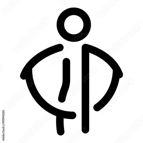 A line style icon depicting a character jumping rope