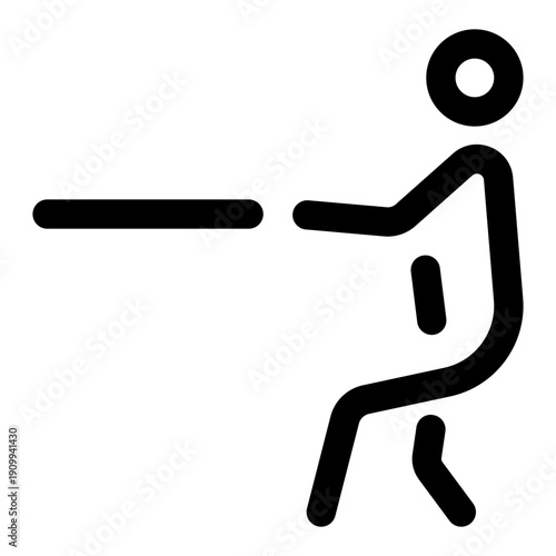 A line style icon showing tug war action