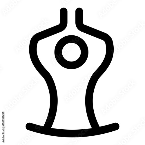 An outline style icon showing mindful prayer 