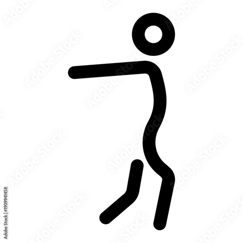 A line style icon depicting pure bliss character