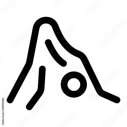 An outline style icon depicting vinyasa yoga  
