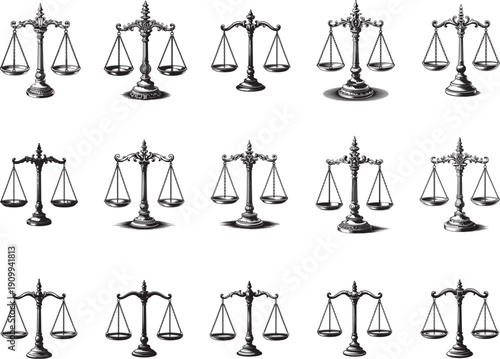 Balance Scale Silhouette Clipart