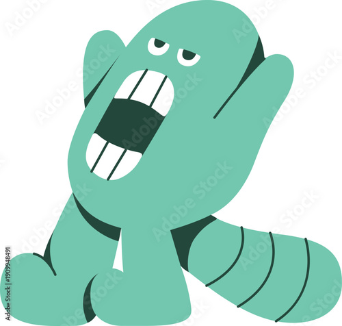 green alien Monster Character