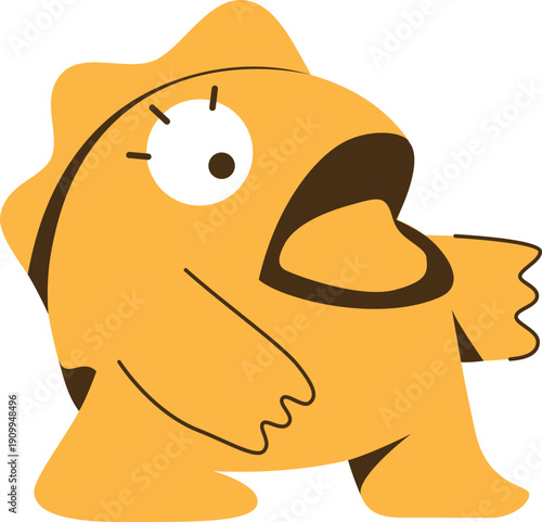 cartoon illustration of a fish