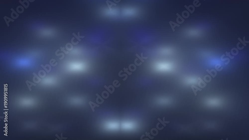 Blue And White Bokeh Lights Abstract Background Motion Loop Seamless
