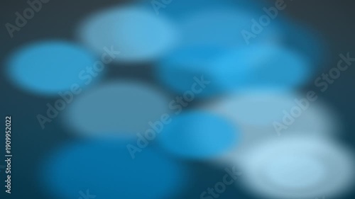 Blue Circles Bokeh Background Footage Soft Light Abstract Motion