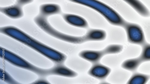 Blue And White Organic Forms Flowing Seamlessly Abstract Background Loop