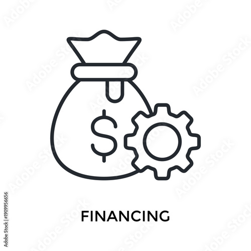 Wallpaper Mural Financing Icon Outline Style. Vector Illustration For Graphic Design Torontodigital.ca