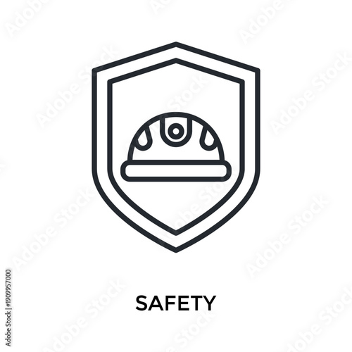Safety Icon Outline Style. Vector Illustration For Graphic Design