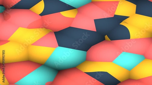 Colorful Organic Cells Flowing Motion Background Abstract Cells