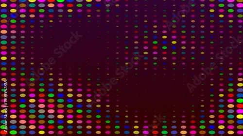 Colorful Hexagonal Dots Pattern Animation Loop Background