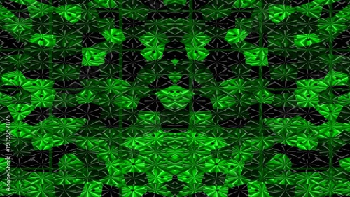 Bright Green Abstract Geometric Pattern Loop Motion Graphic