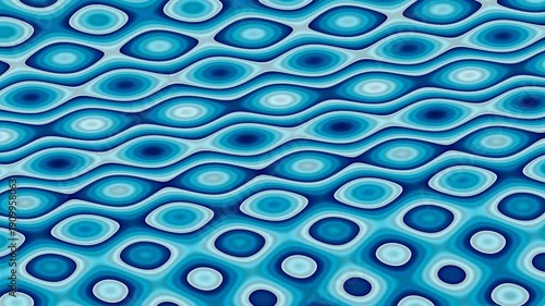 Cool Blue Abstract Psychedelic Waves Motion Loop