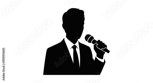 Man in suit holding microphone 1.