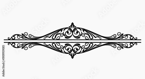 Ornate Metalwork Design Element.