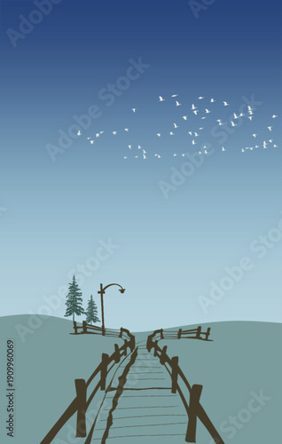 birds on the roof of the house