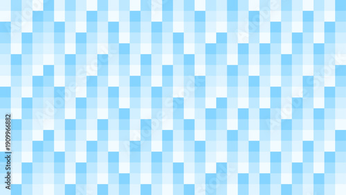 上昇する水色の四角のグラデーションラインのパターン背景