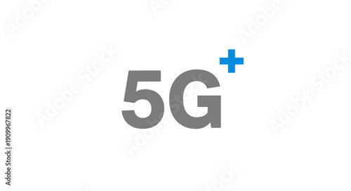 Modern 5G Plus Technology Symbol.
