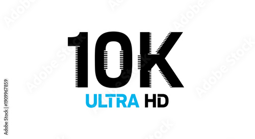 10K Ultra HD Resolution Technology Symbol.