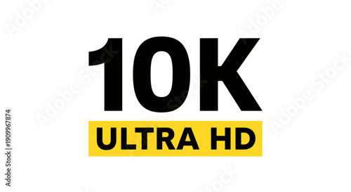 10K Ultra HD Resolution Display Technology Symbol.