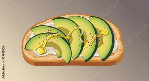 Avocado Toast with Honey Drizzle - Healthy Breakfast