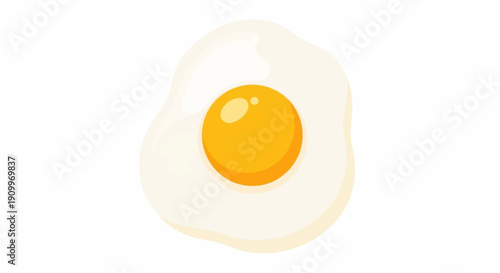 Fresh Fried Egg Isolated on White Background for Breakfast